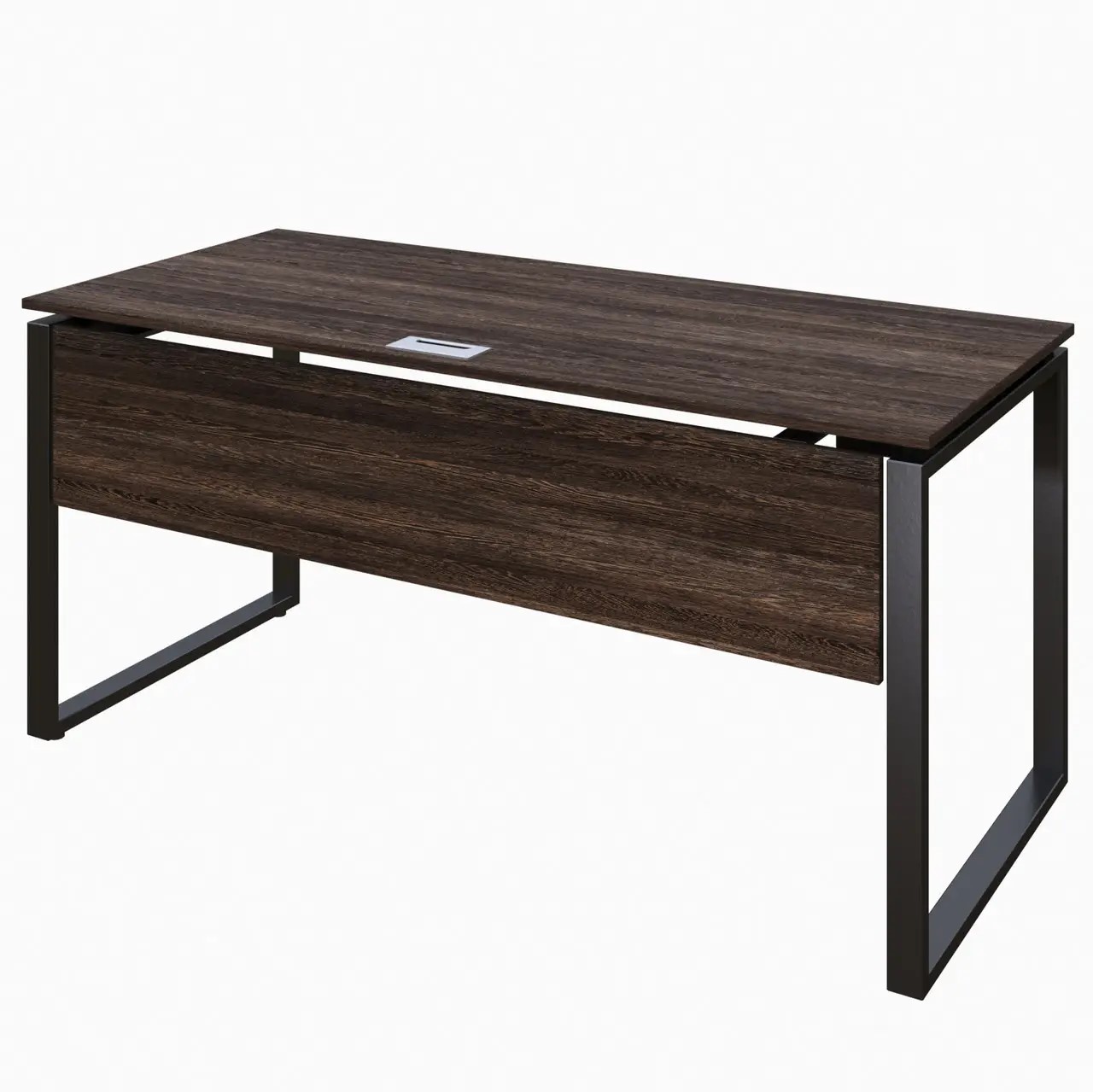 Стіл письмовий, офісний на металевому каркасі ВЕСТ ВУД КОМПАНІ 2012 (К160b) венге вінтаж з царгой, 1600х700х750 мм